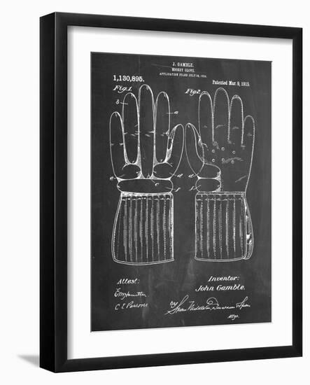 Hockey Glove Patent-null-Framed Art Print