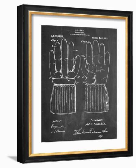 Hockey Glove Patent-null-Framed Art Print