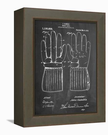Hockey Glove Patent-null-Framed Stretched Canvas
