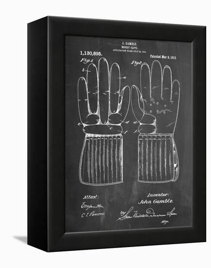 Hockey Glove Patent-null-Framed Stretched Canvas