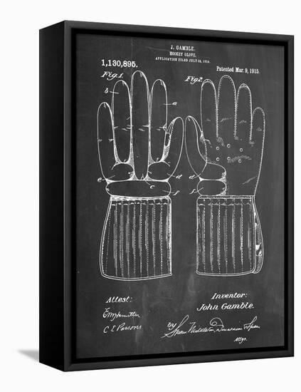 Hockey Glove Patent-null-Framed Stretched Canvas