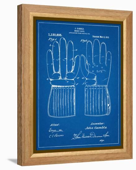 Hockey Glove Patent-null-Framed Stretched Canvas