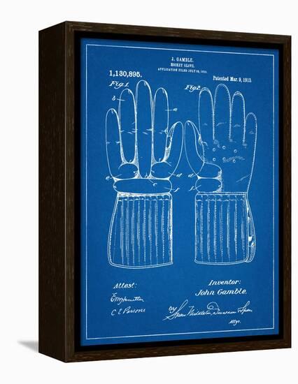 Hockey Glove Patent-null-Framed Stretched Canvas