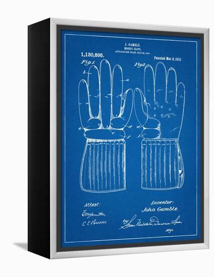 Hockey Glove Patent-null-Framed Stretched Canvas