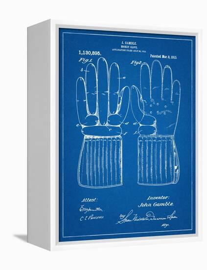 Hockey Glove Patent-null-Framed Stretched Canvas