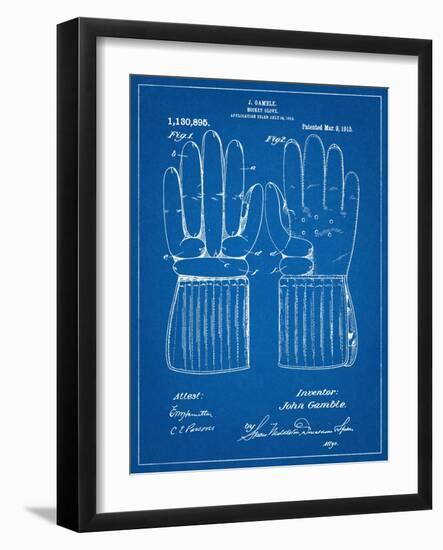 Hockey Glove Patent-null-Framed Art Print