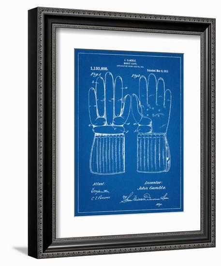 Hockey Glove Patent-null-Framed Art Print