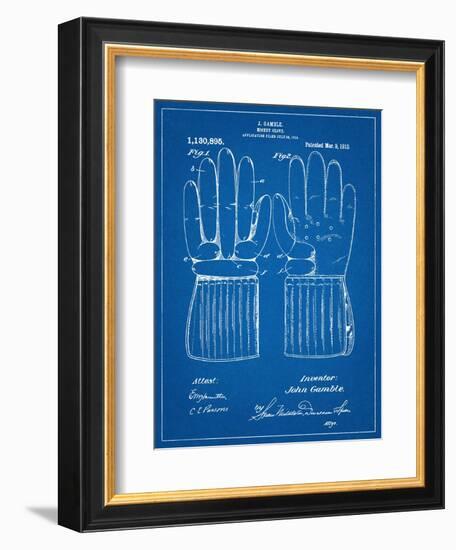 Hockey Glove Patent-null-Framed Art Print