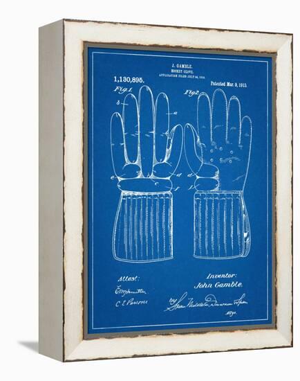 Hockey Glove Patent-null-Framed Stretched Canvas