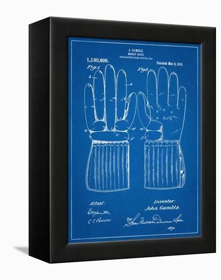 Hockey Glove Patent-null-Framed Stretched Canvas