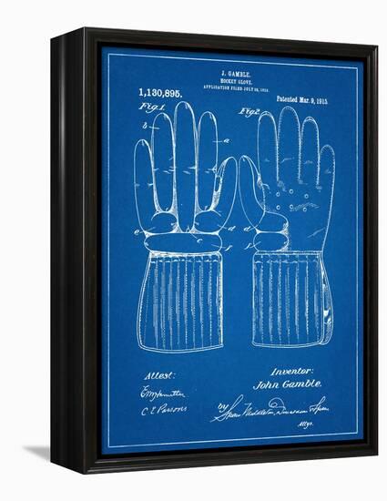 Hockey Glove Patent-null-Framed Stretched Canvas