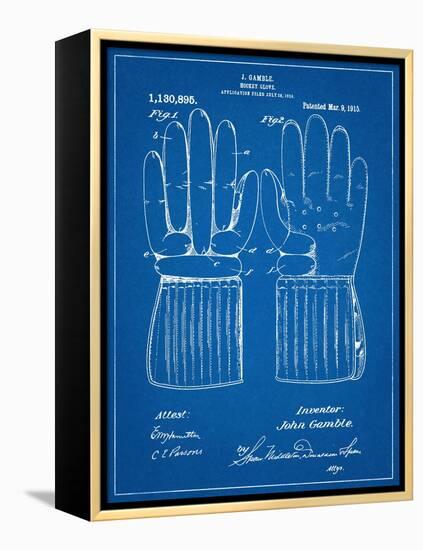 Hockey Glove Patent-null-Framed Stretched Canvas