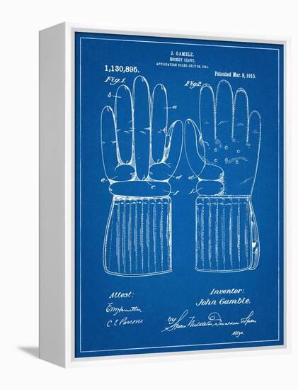 Hockey Glove Patent-null-Framed Stretched Canvas