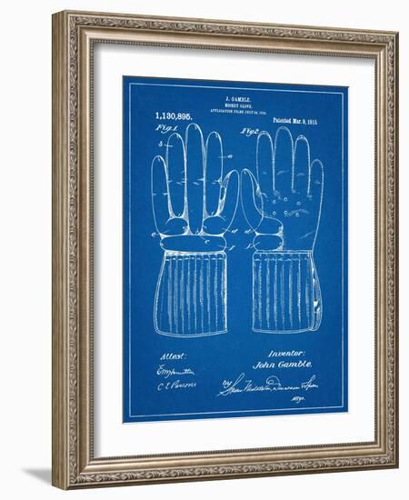 Hockey Glove Patent-null-Framed Art Print