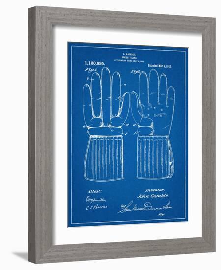 Hockey Glove Patent-null-Framed Art Print