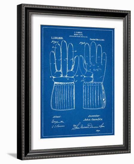 Hockey Glove Patent-null-Framed Art Print