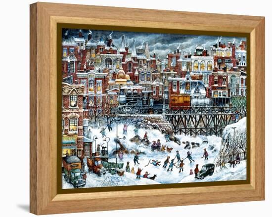 Hockey Night-Bill Bell-Framed Premier Image Canvas