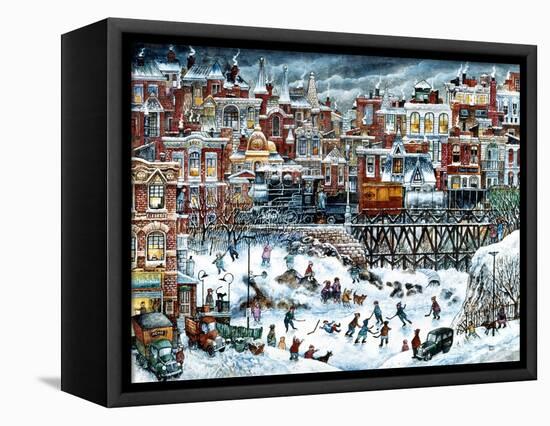 Hockey Night-Bill Bell-Framed Premier Image Canvas