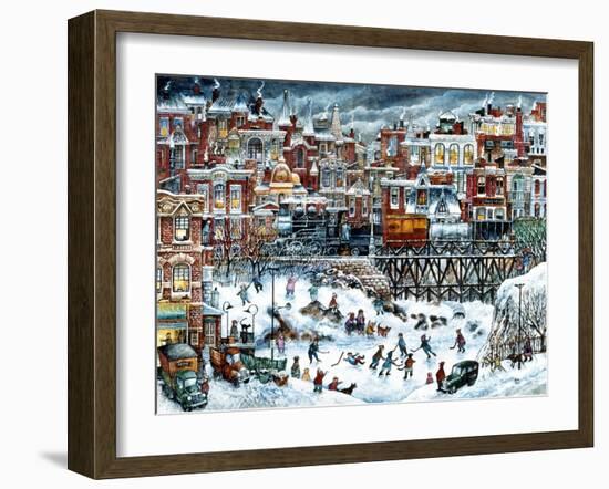 Hockey Night-Bill Bell-Framed Giclee Print