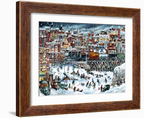 Hockey Night-Bill Bell-Framed Giclee Print