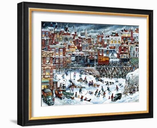 Hockey Night-Bill Bell-Framed Giclee Print