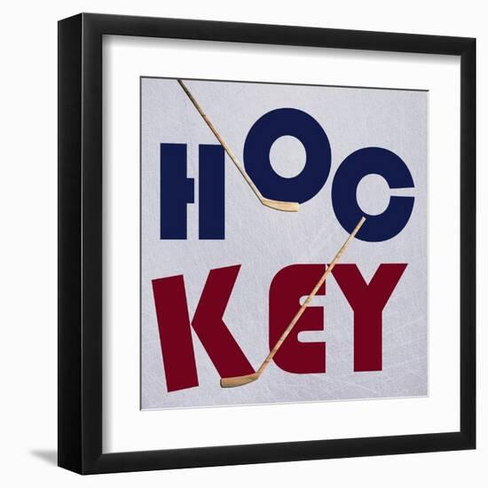 Hockey Play-Sheldon Lewis-Framed Art Print