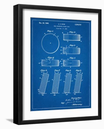 Hockey Puck Patent-null-Framed Art Print