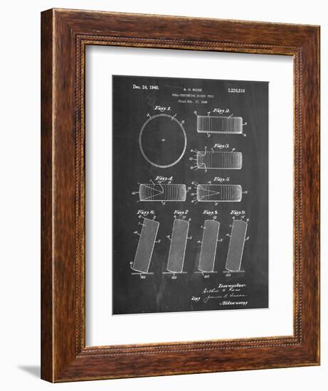 Hockey Puck Patent-null-Framed Art Print