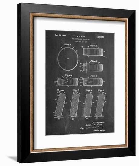 Hockey Puck Patent-null-Framed Art Print