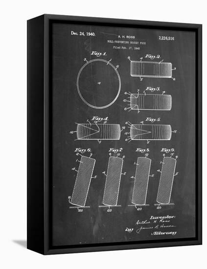 Hockey Puck Patent-null-Framed Stretched Canvas