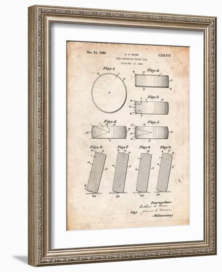 Hockey Puck Patent-Cole Borders-Framed Art Print