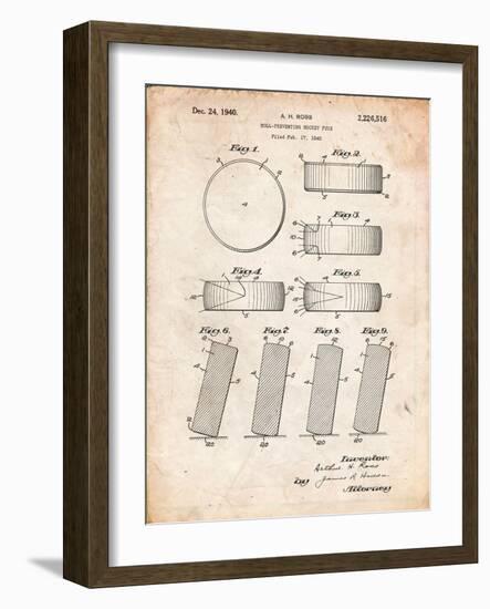 Hockey Puck Patent-Cole Borders-Framed Art Print