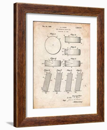 Hockey Puck Patent-Cole Borders-Framed Art Print