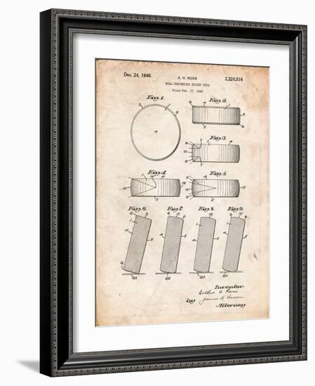 Hockey Puck Patent-Cole Borders-Framed Art Print