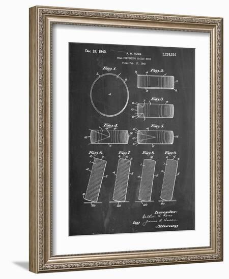 Hockey Puck Patent-null-Framed Art Print