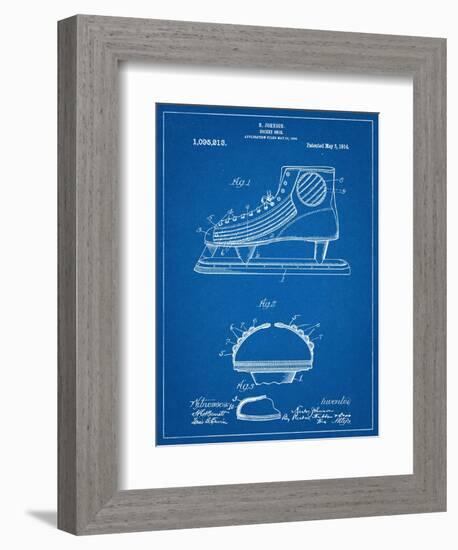 Hockey Shoe Patent-null-Framed Premium Giclee Print