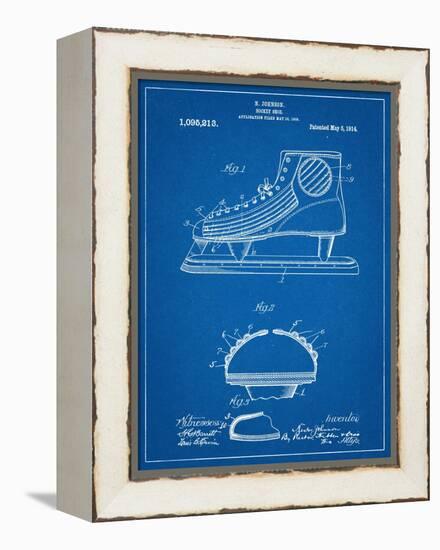 Hockey Shoe Patent-null-Framed Stretched Canvas