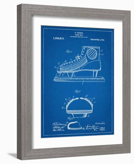 Hockey Shoe Patent-null-Framed Art Print