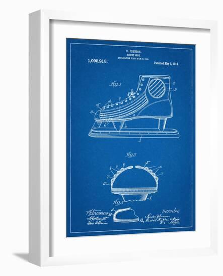 Hockey Shoe Patent-null-Framed Art Print