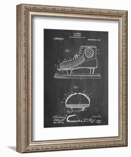 Hockey Shoe Patent-null-Framed Art Print