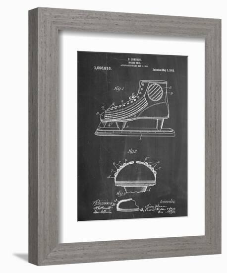 Hockey Shoe Patent-null-Framed Art Print