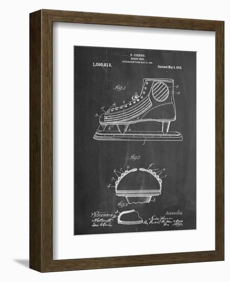 Hockey Shoe Patent-null-Framed Art Print