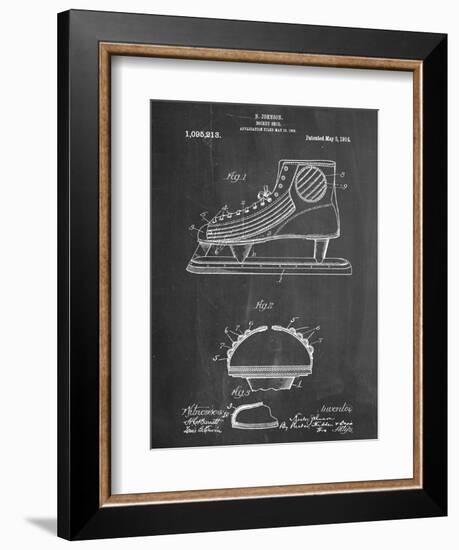 Hockey Shoe Patent-null-Framed Art Print