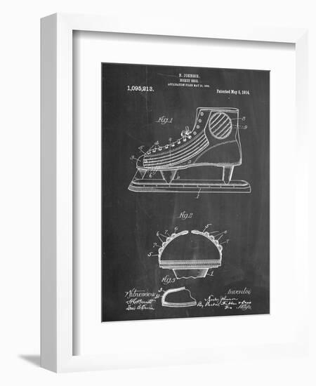 Hockey Shoe Patent-null-Framed Art Print