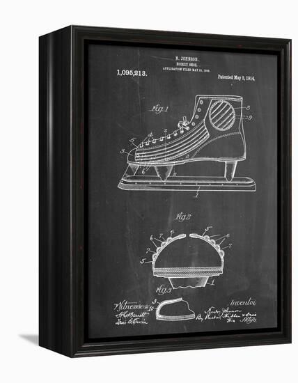 Hockey Shoe Patent-null-Framed Stretched Canvas