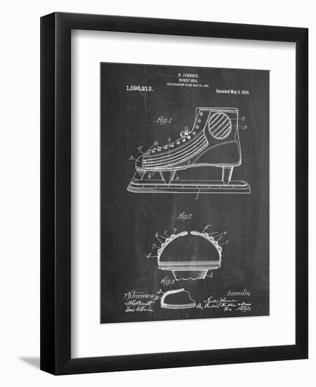 Hockey Shoe Patent-null-Framed Premium Giclee Print