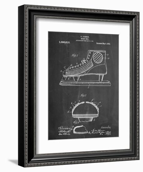 Hockey Shoe Patent-null-Framed Premium Giclee Print