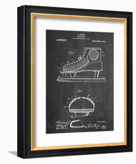 Hockey Shoe Patent-null-Framed Premium Giclee Print