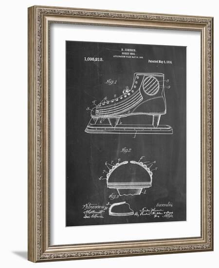 Hockey Shoe Patent-null-Framed Art Print