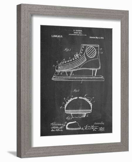 Hockey Shoe Patent-null-Framed Art Print